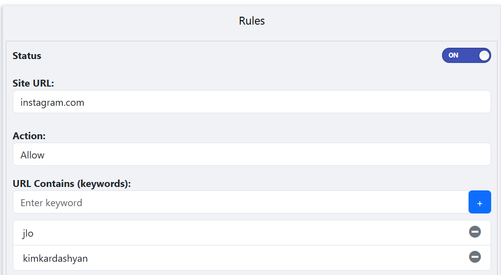 Edit Rule Preview